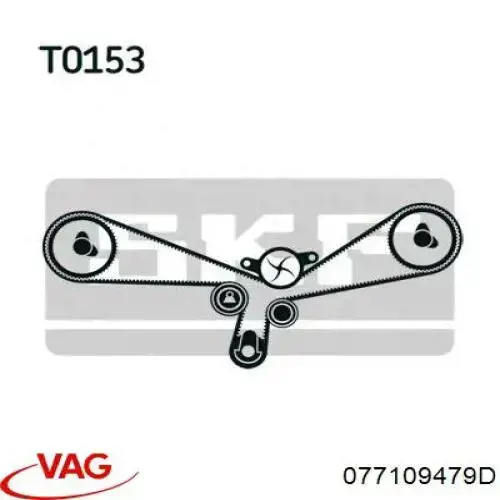 Купити 077109479D VAG Натягувач ременя ГРМ