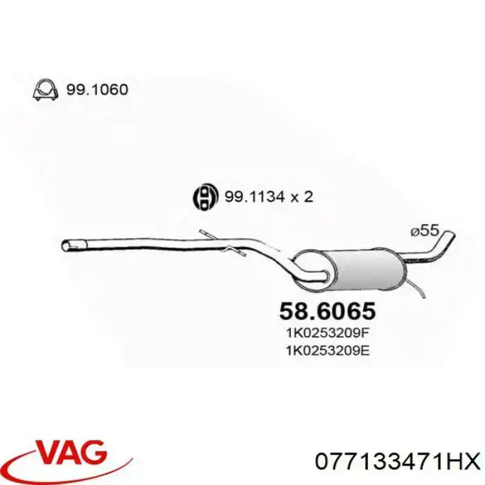 077133471HV VAG Датчик витрати повітря