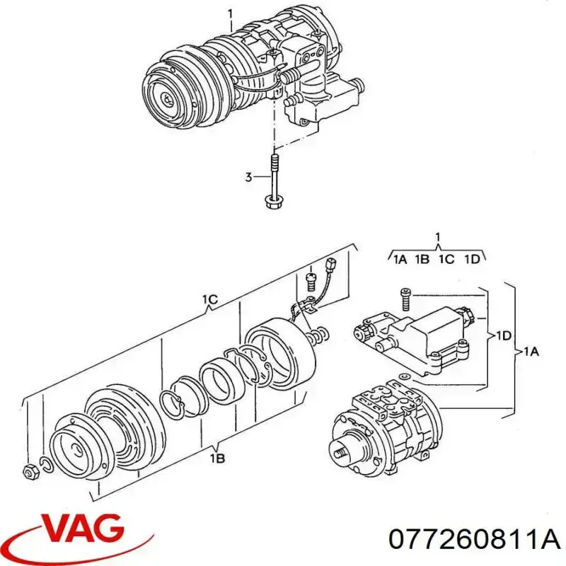  VAG 077260811A ціна, від 158.55 USD