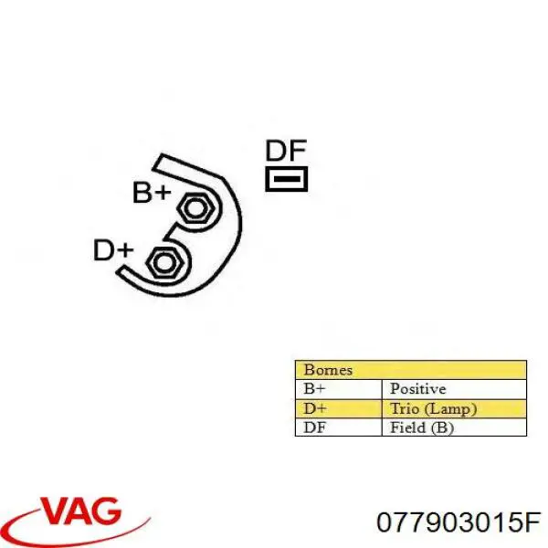 Купити 077903015F VAG Генератор