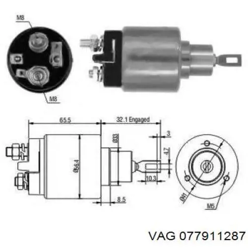 Контактор VAG 077911287 ціна, від 18.11 USD