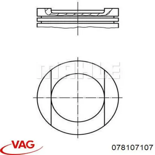 078107107 VAG Поршень в зборі
