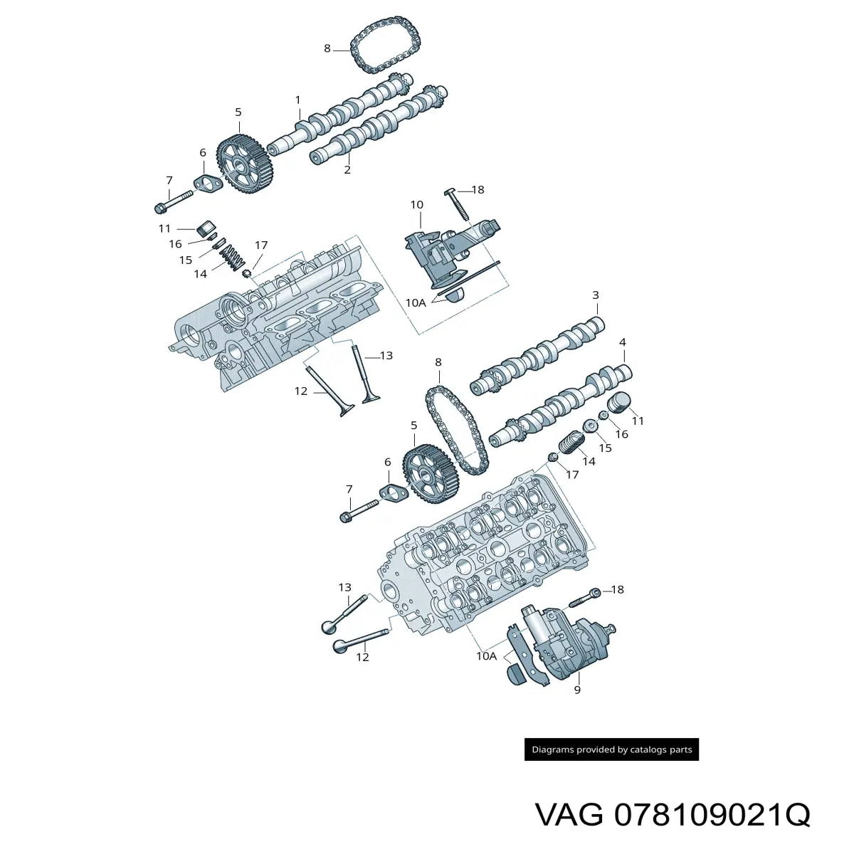 078109021Q VAG Вал розподільний