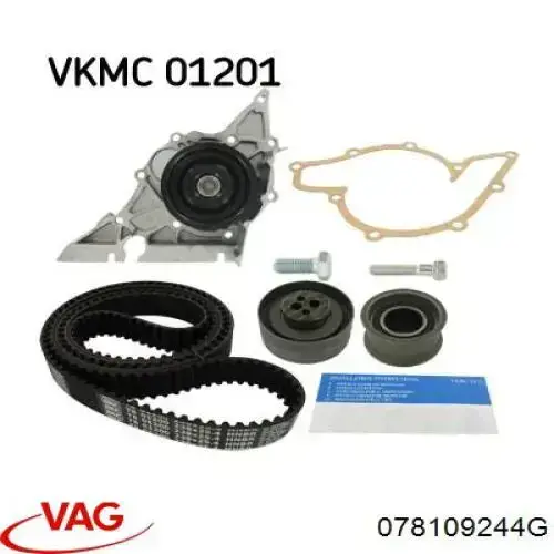 Ролик ременя ГРМ, паразитний VAG 078109244G ціна, від 26.61 USD