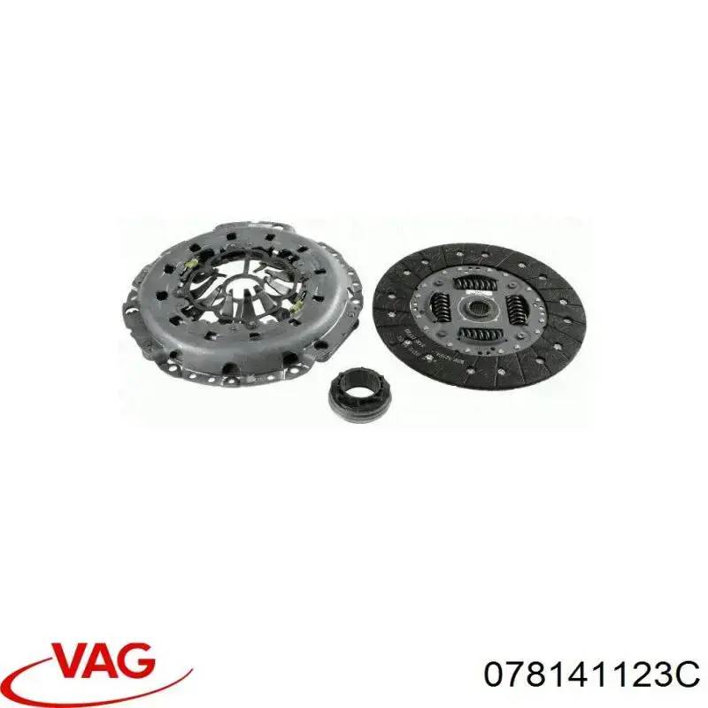 Купити 078141123C VAG Комплект зчеплення (диск, корзина, підшипник)
