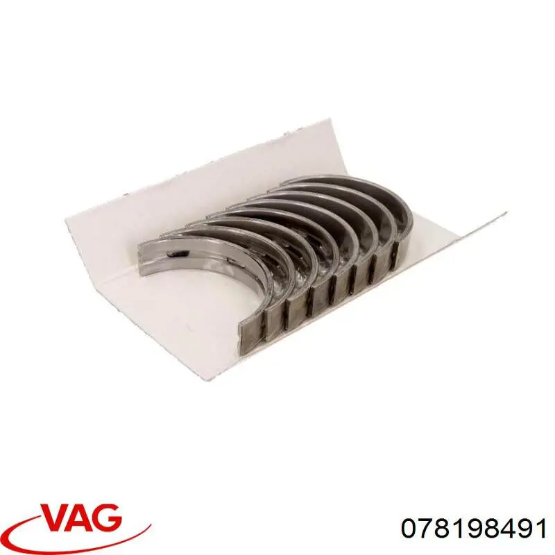 Купити 078198491 VAG Вкладиші колінвала, корінні, комплект, стандарт (STD)