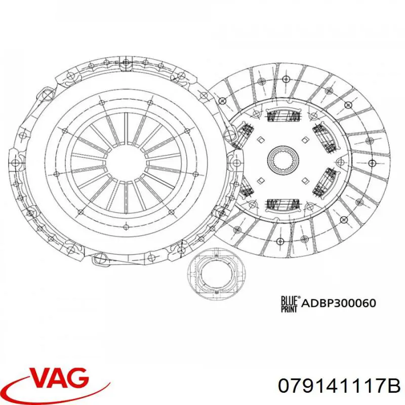 Пелюстковий кошик зчеплення VAG 079141117DX ціна, від 55.24 USD