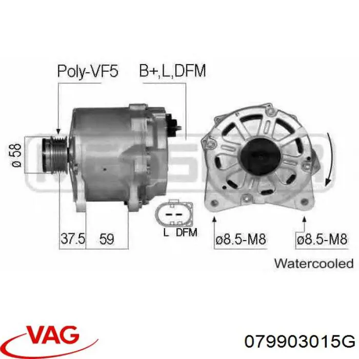 Купити 079903015G VAG Генератор