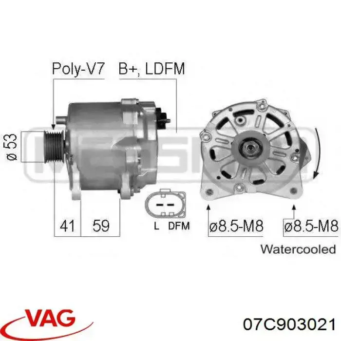 07D903021V VAG генератор