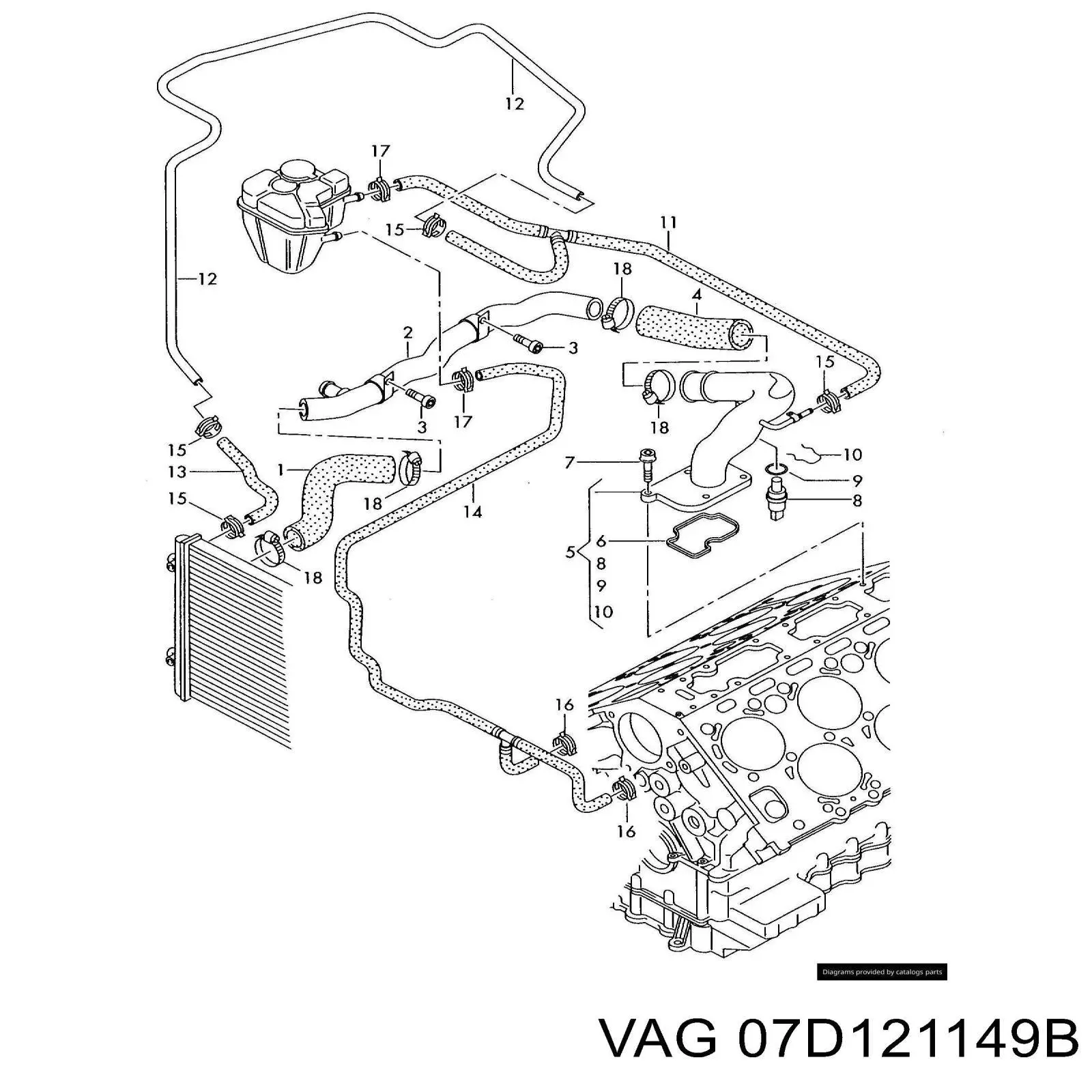  VAG 07D121149B ціна, від 10.58 USD