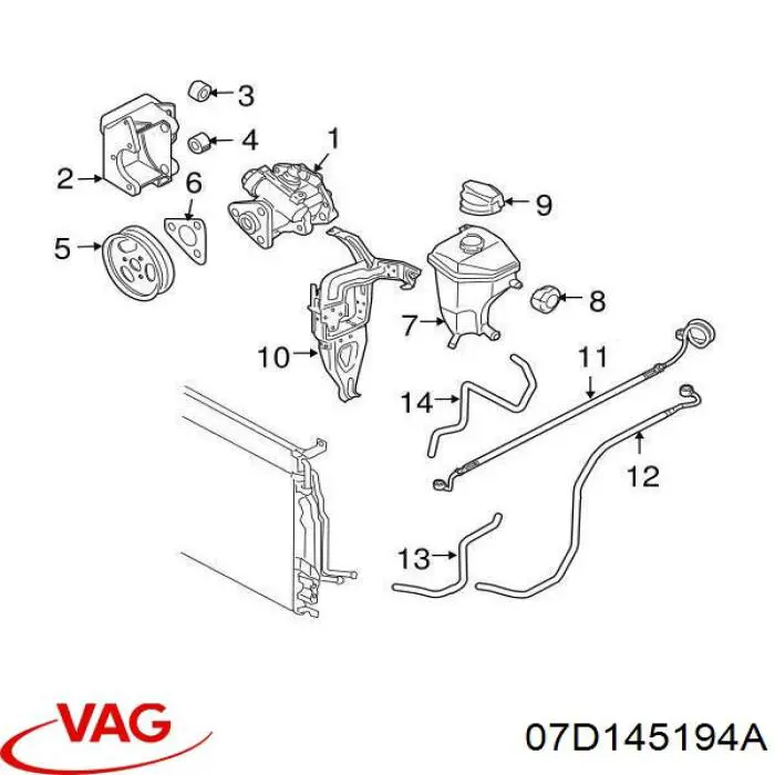  VAG 07D145194A ціна, від 8.50 USD