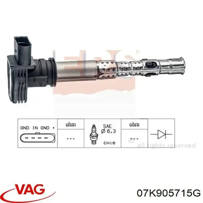 07K905715G VAG Котушка запалювання