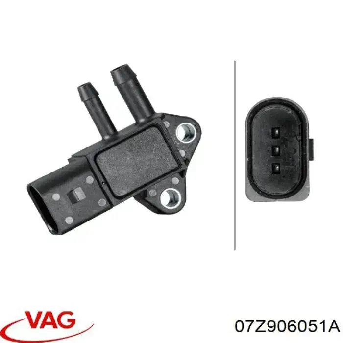 07Z906051A VAG Датчик тиску вихлопних газів