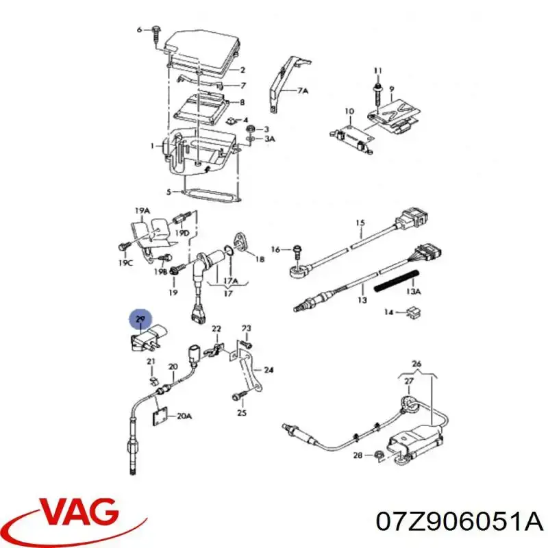 Купити 07Z906051A VAG Датчик тиску вихлопних газів