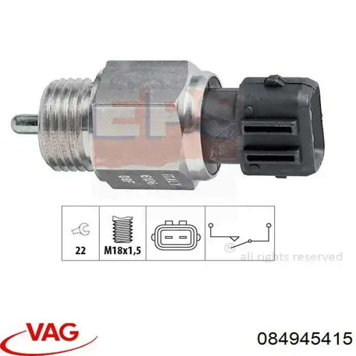 Датчик ліхтарів заднього ходу VAG 084945415 ціна, від 6.95 USD