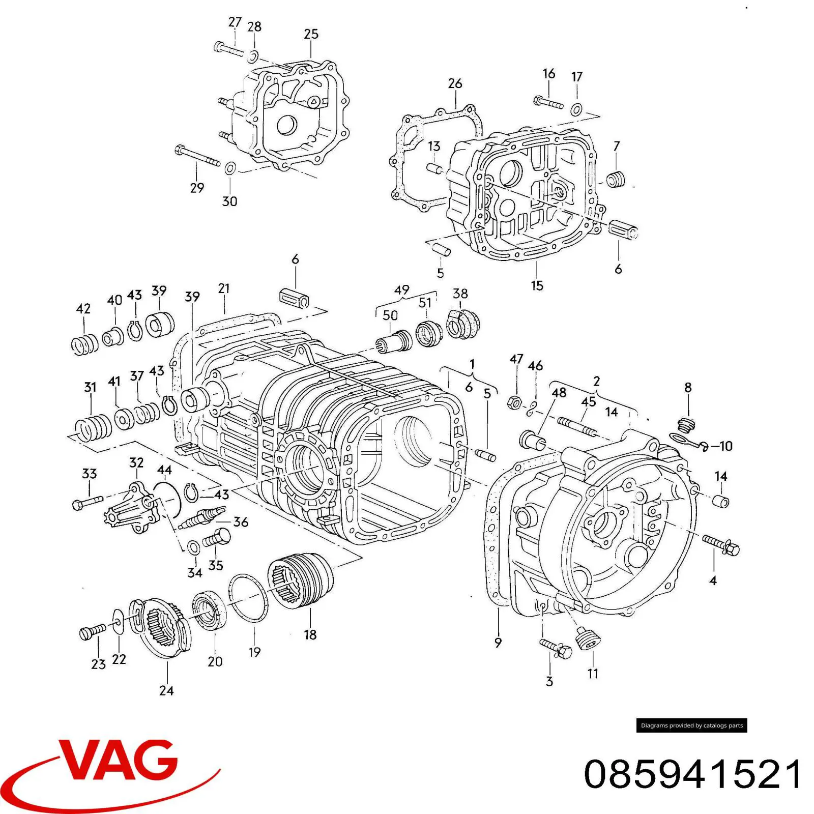 Купити 085941521 VAG Вмикач ліхтарів заднього ходу