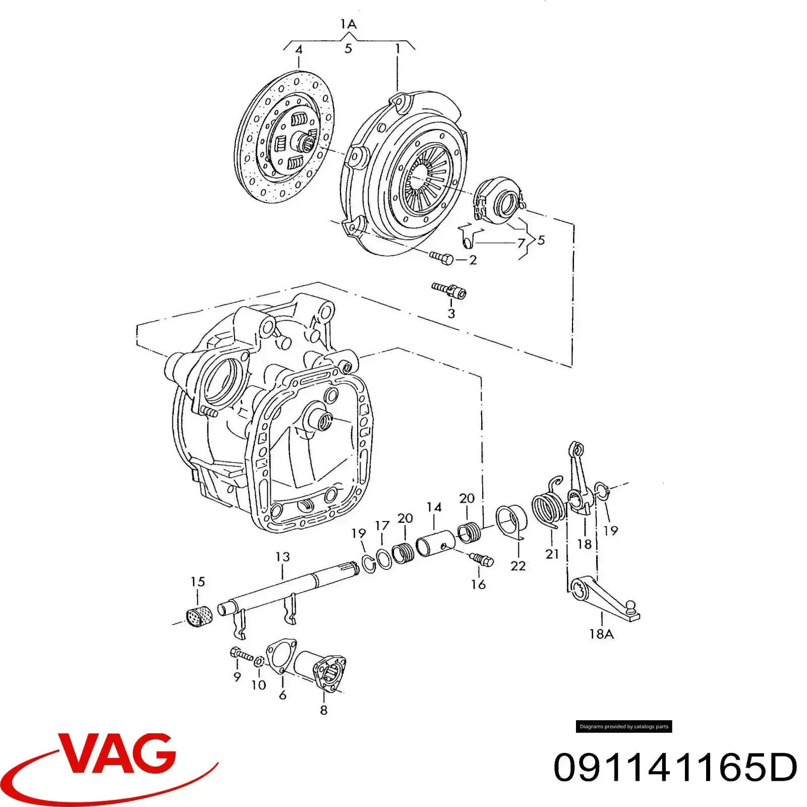 Вижимний підшипник VAG 091141165D ціна, від 11.82 USD