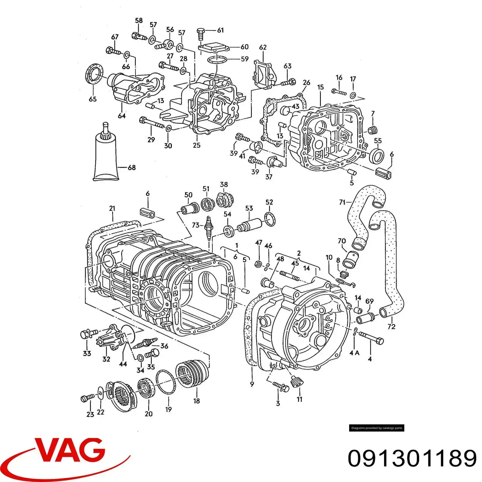 Сальник приводу 091301189 VAG