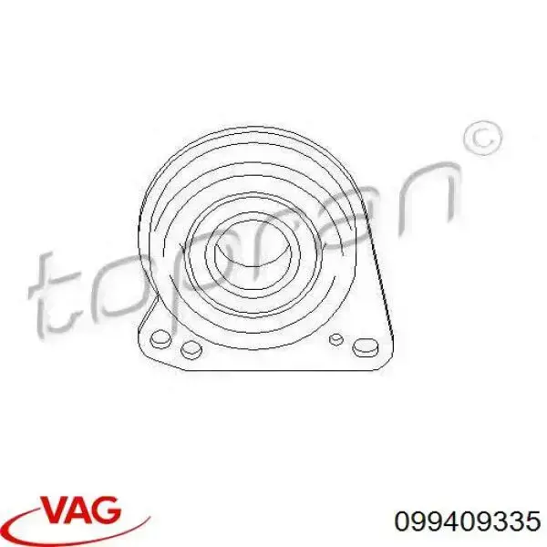 Підвісний підшипник передньої піввісі 099409335 VAG