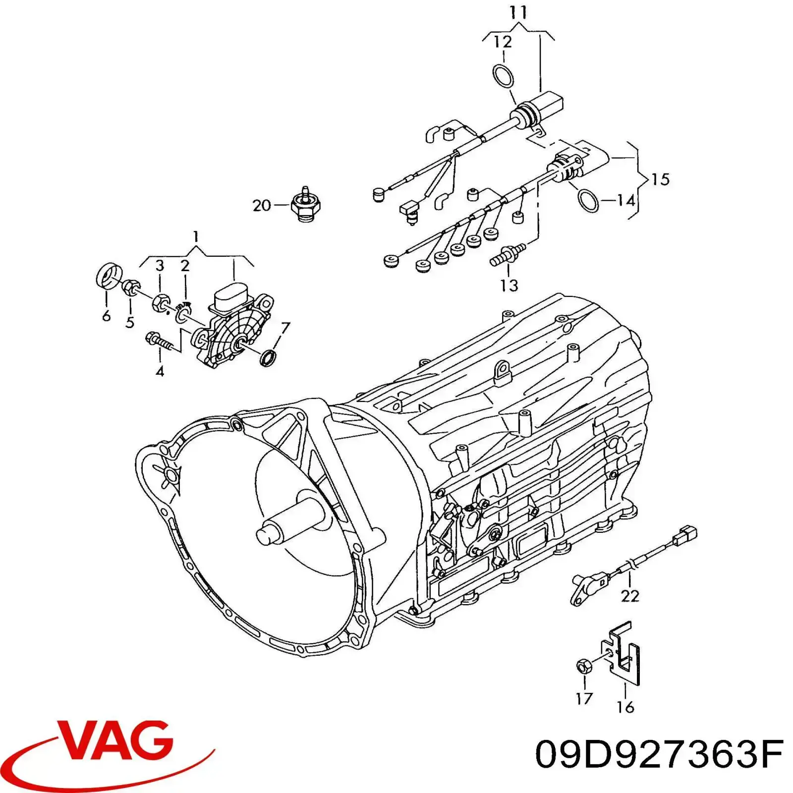 09D927363F VAG Джгут дротів АКПП