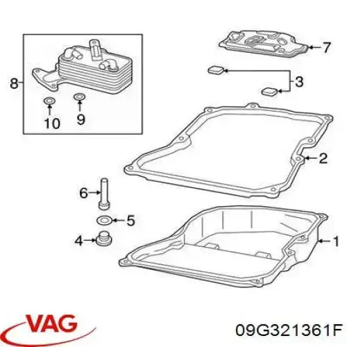  Піддон АКПП Volkswagen Jetta 7