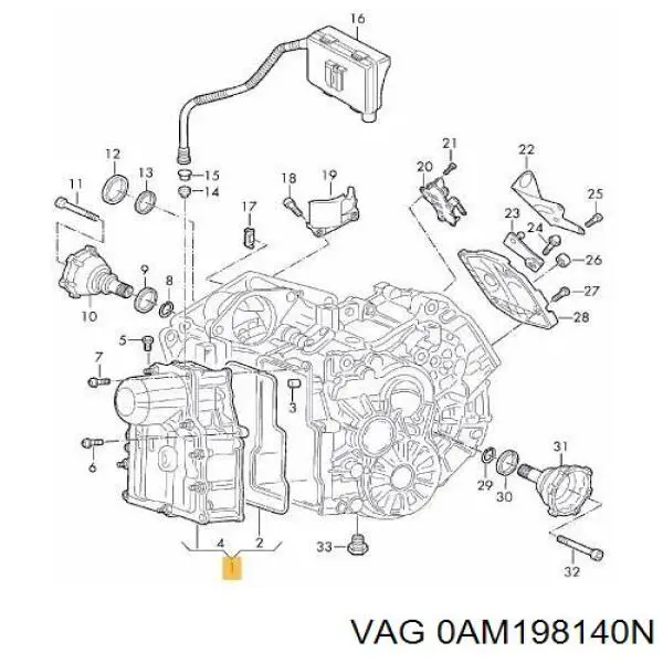 Комплект зчеплення (3 частини) VAG 0AM198141N ціна, від 506.53 USD