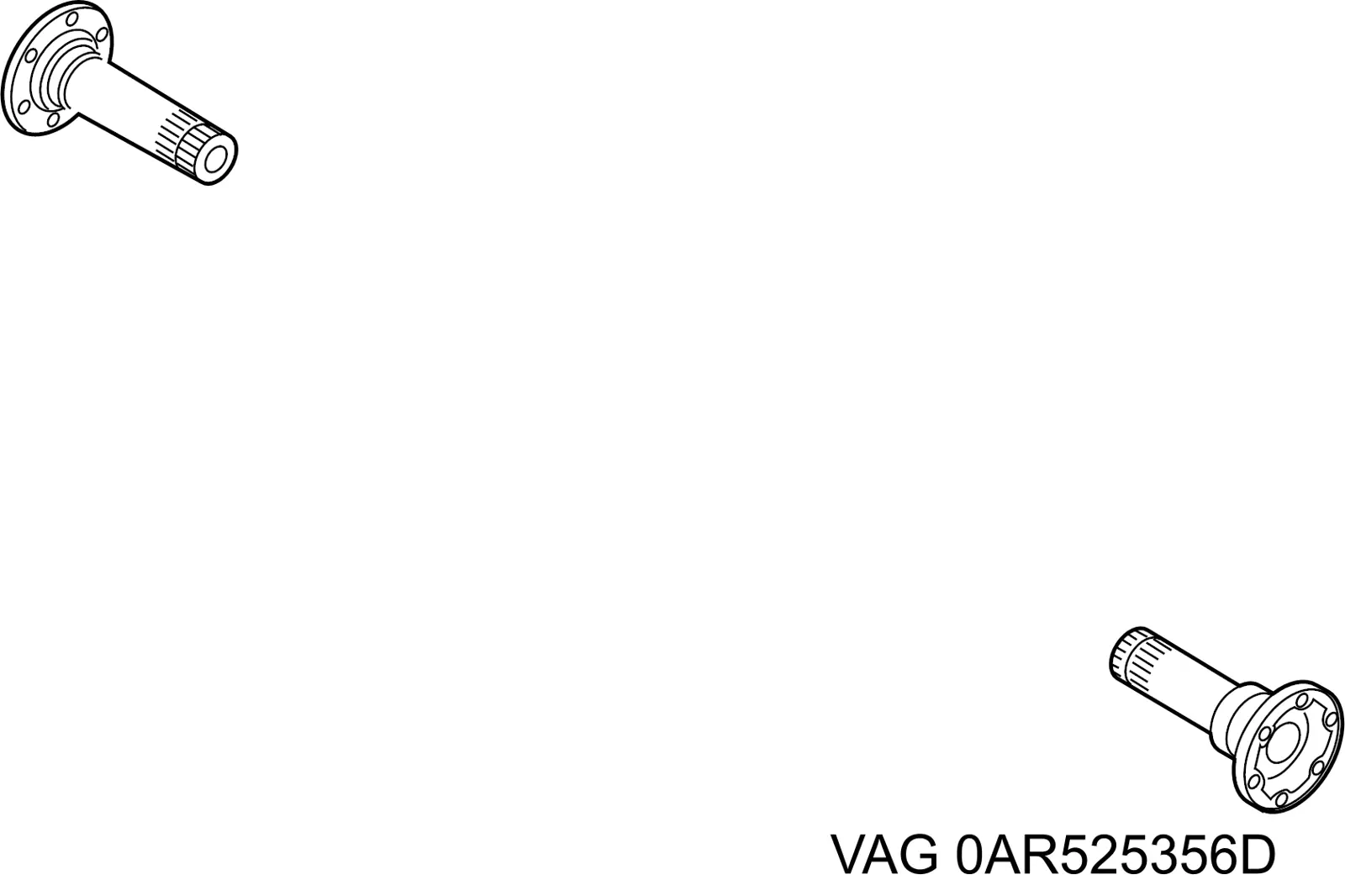 Купити 0AR525356D VAG Піввісь задня