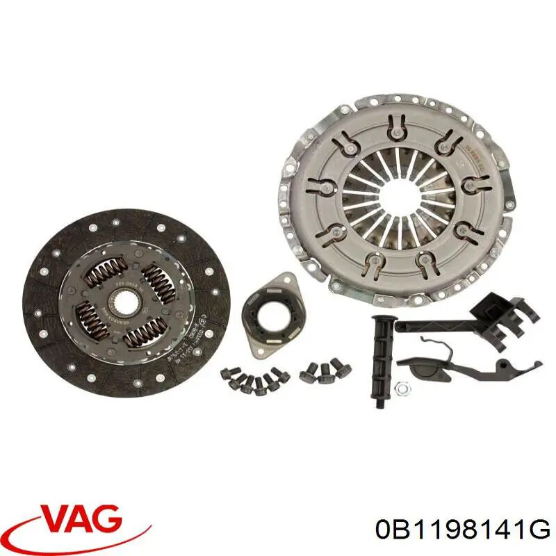 Купити 0B1198141GX VAG Комплект зчеплення (диск, корзина, підшипник)