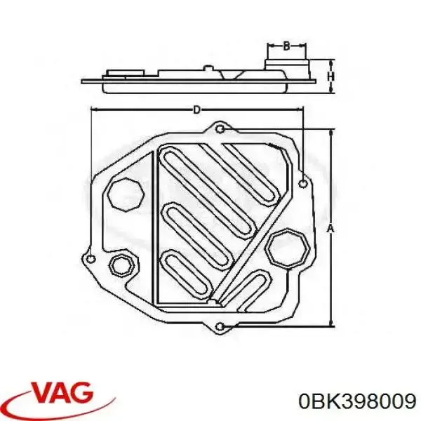 Купити 0BK398009 VAG Масло і фільтр в коробку автомат 