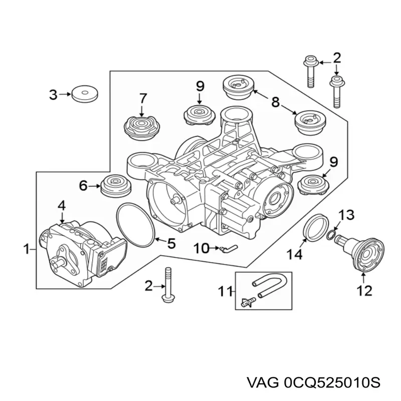 Задній редуктор 0CQ525010D VAG