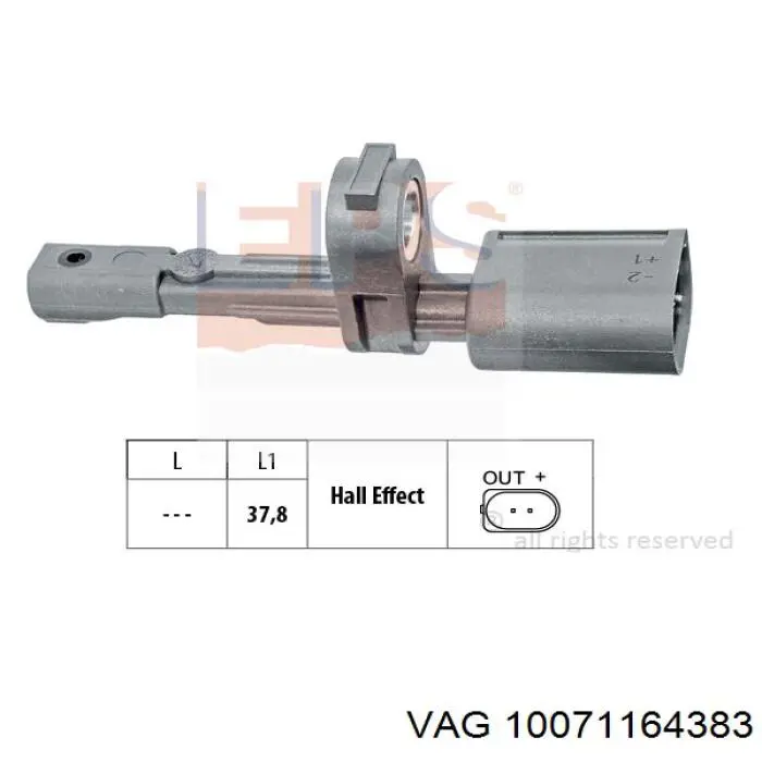 Датчик АБС (ABS) задній VAG 10071164383 ціна, від 11.29 USD