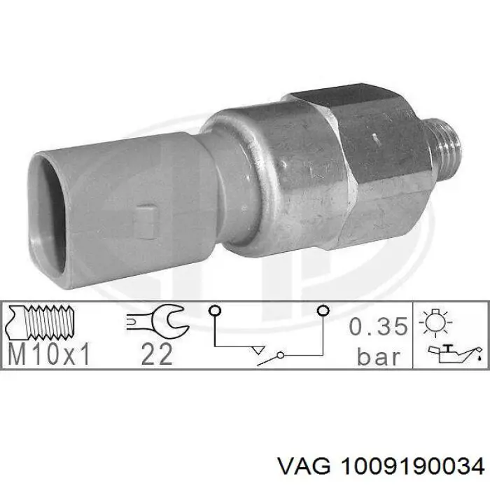 Датчик насосу гідропідсилювача 1009190034 VAG