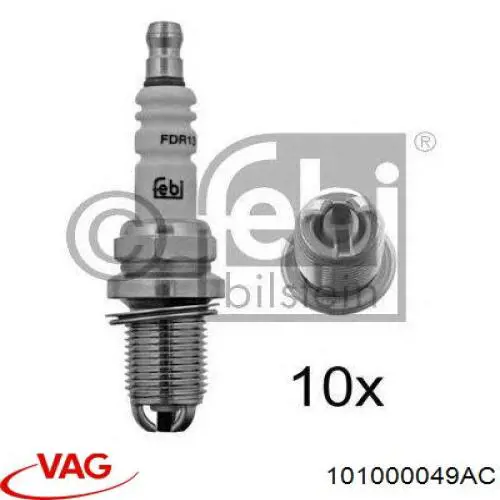 Купити 101000049AC VAG Свічка запалювання