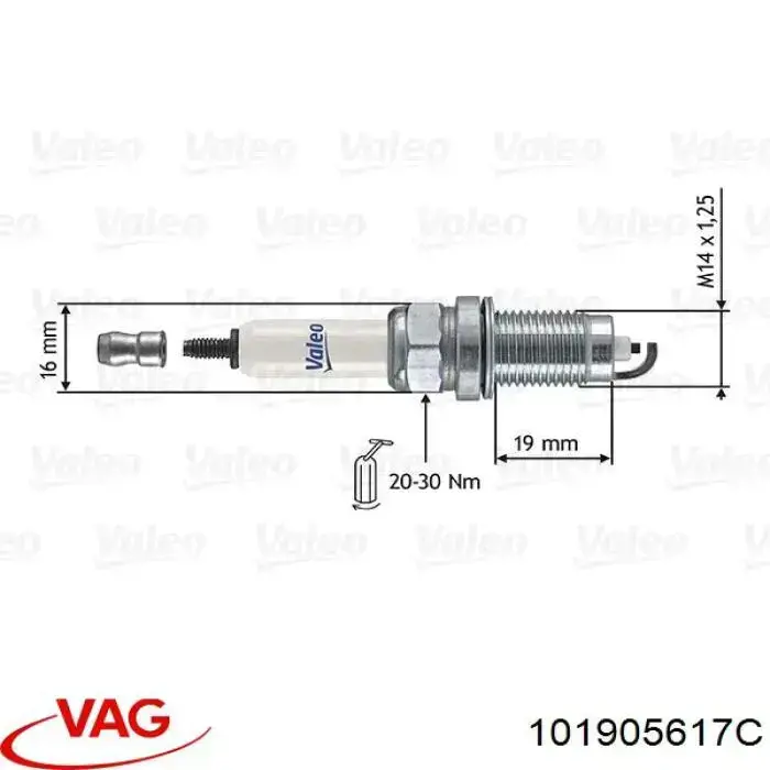 Купити 101905617C VAG Свічка запалювання