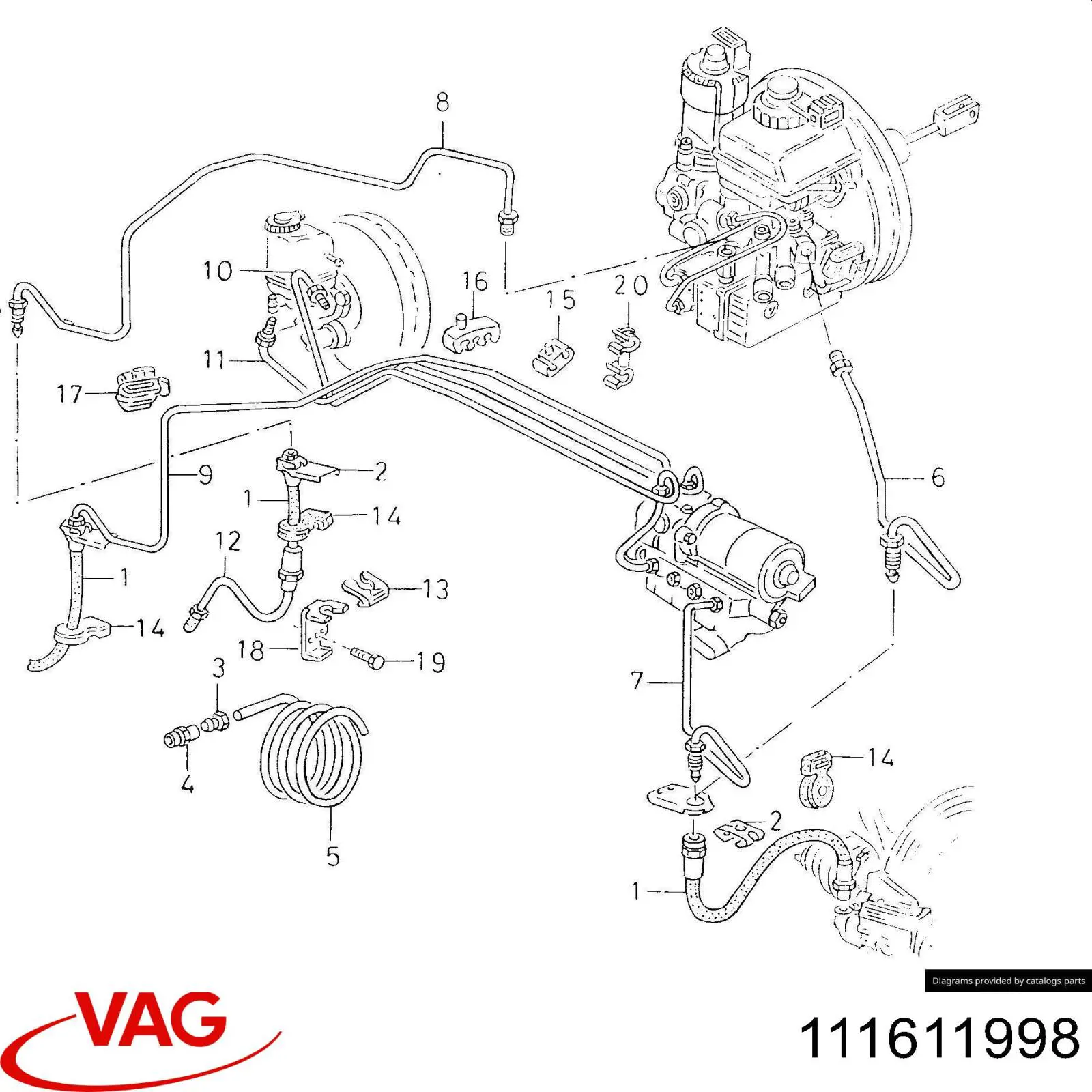 Трубка гальмівної системи, бухта VAG 111611998 ціна, від 25.68 USD