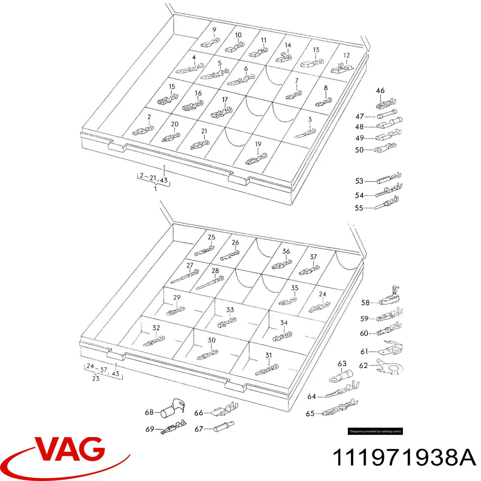Пін (наконечник) дроту VAG 111971938A ціна, від 2.19 USD