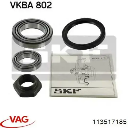 Купити 113517185 VAG Підшипник маточини передньої, внутрішній