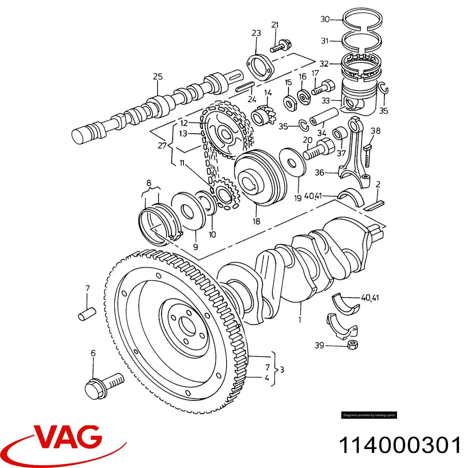 Гільза поршнева VAG 114000301 ціна, від 8.29 USD