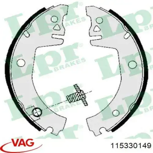 Колодки гальмові задні, барабанні 115330149 VAG