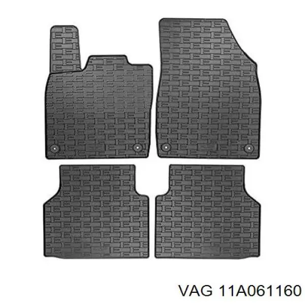 11A061160 VAG Задній килимок в багажник