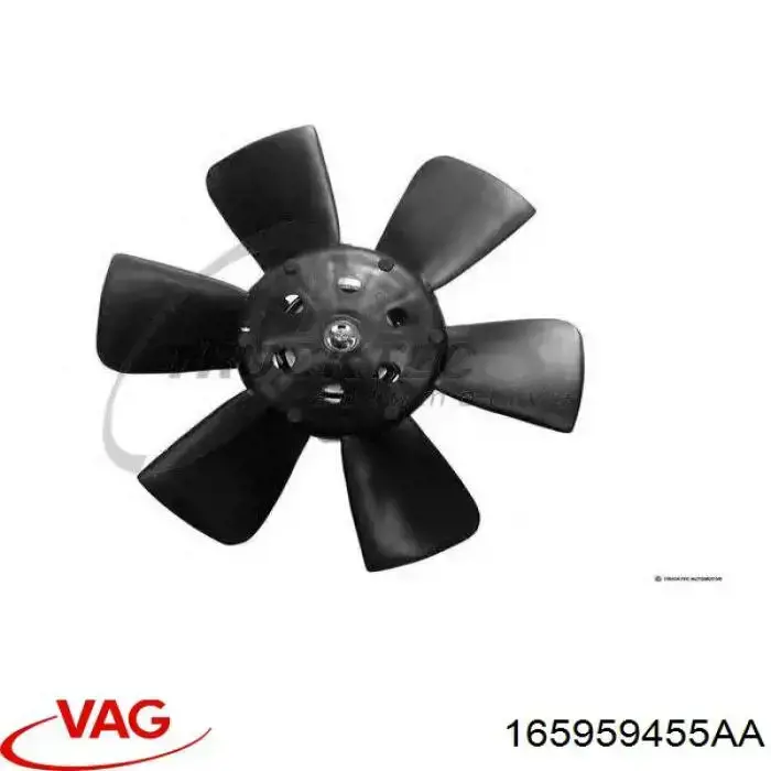 Купити 165959455AA VAG Електровентилятор охолодження в зборі (двигун + крильчатка)