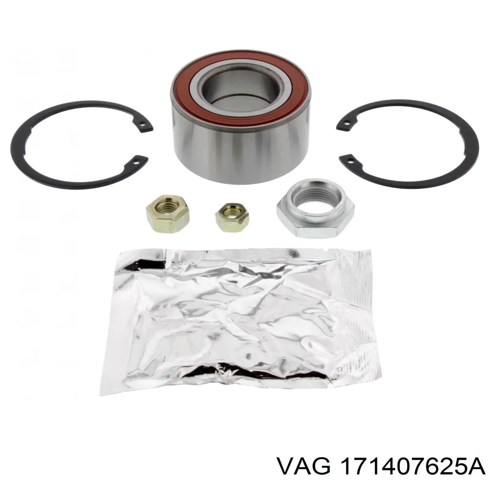 Комплект підшипник маточини передньої VAG 171407625A ціна, від 10.89 USD