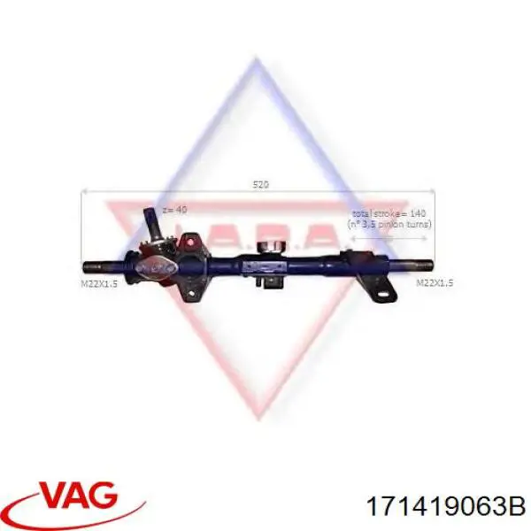 Управління рульове в зборі VAG 171419063B ціна, від 60.27 USD