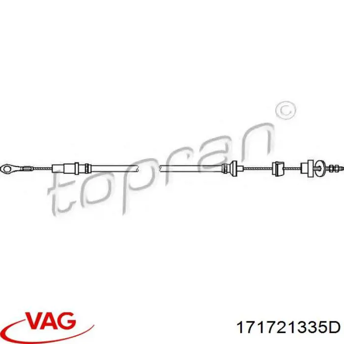 Трос зчеплення 171721335D VAG