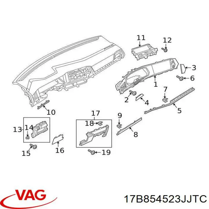  VAG 17B858019JTC ціна, від 25.31 USD