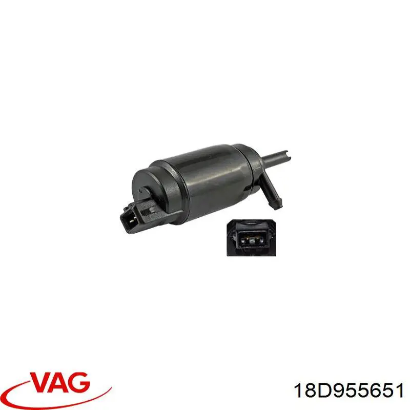 Купити 18D955651 VAG Мотор омивача лобового скла