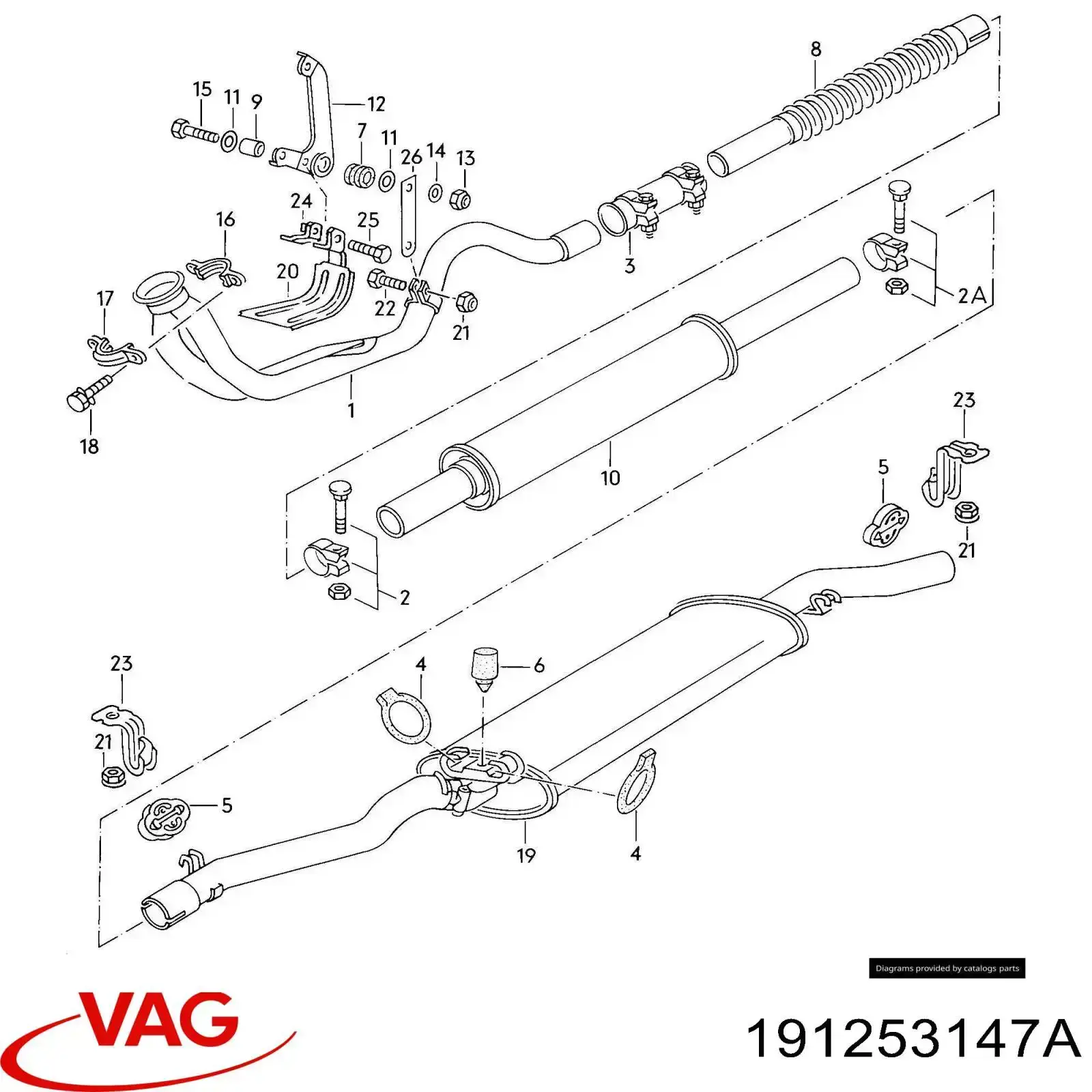 Подушка кріплення глушника VAG 191253147A