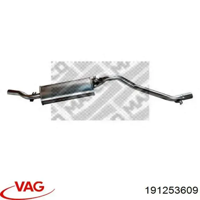 Вихлопна труба VAG 191253609 ціна, від 50.95 USD