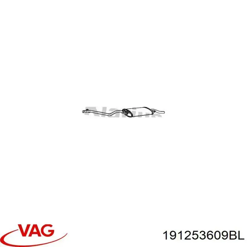 Вихлопна труба VAG 191253609BL ціна, від 58.17 USD
