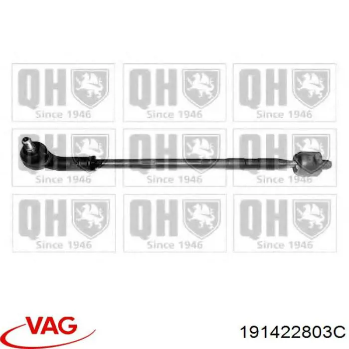 Тяга рульова в зборі, ліва VAG 191422803C ціна, від 37.36 USD